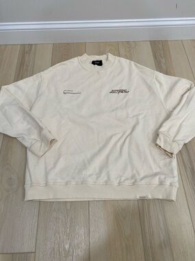 Represent Clo. Cream Patron of the Club Logo Long Sleeve Crewneck | Size XL
